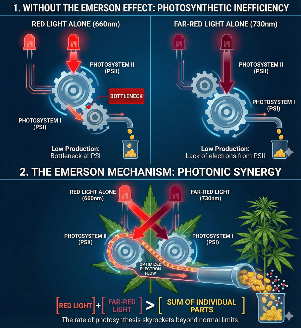 Emerson effect in photosynthesis