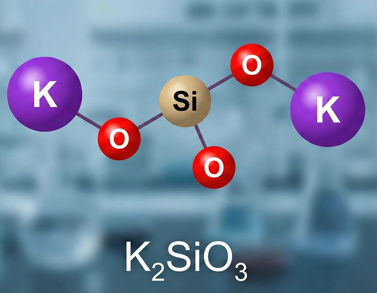 Molécula de silicato de potasio
