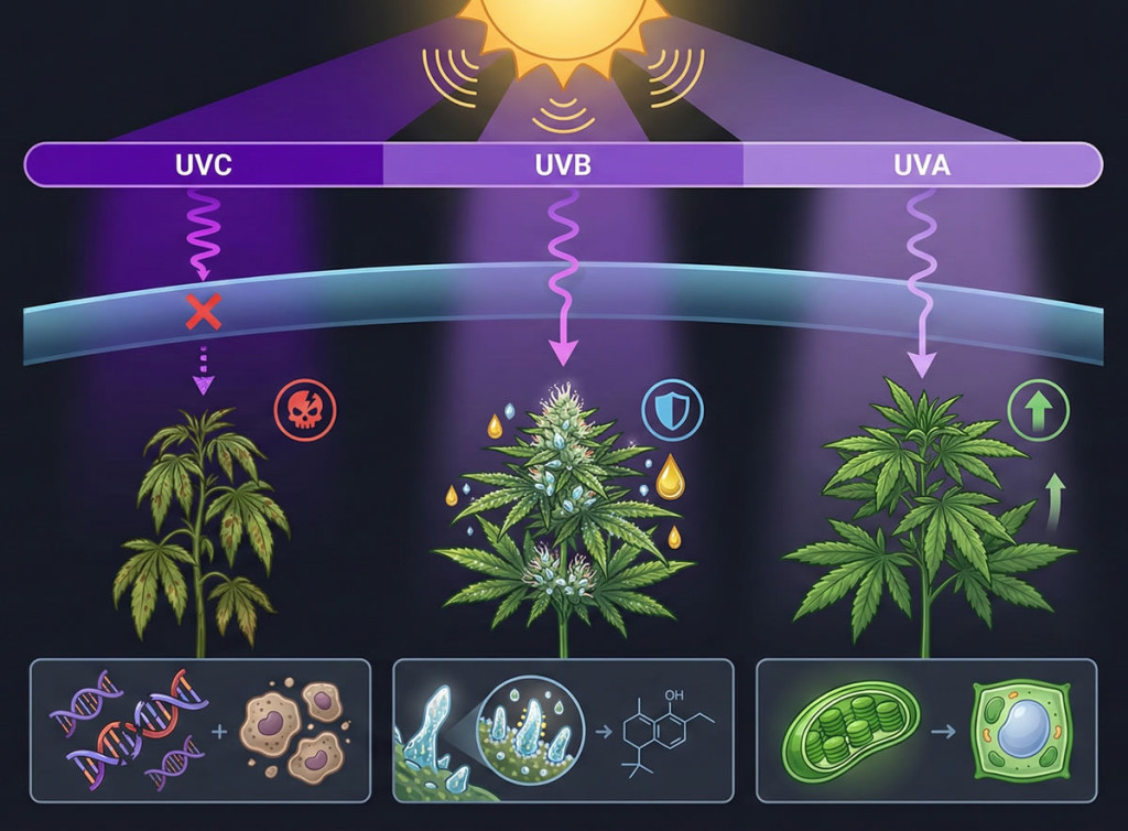 La luz ultravioleta (UV) en el cultivo de cannabis