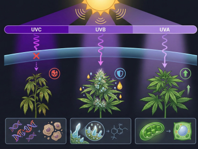 Ultraviolet (UV) light in cannabis cultivation